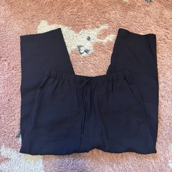 Zara Pants - Zara Womens Soft Cropped Pants Black Size M Relaxed Cozy Loungewear Pockets